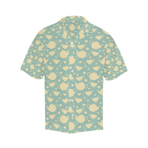 Tea pots Pattern Print Design 02 Men's All Over Print Hawaiian Shirt (Model T58)