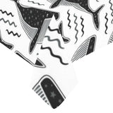 Black whale pattern Tablecloth