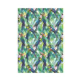 Colorful parrot exotic flower leaves House Flag Garden Flag