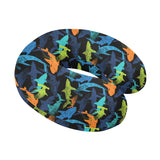 Colorful shark U-Shaped Travel Neck Pillow