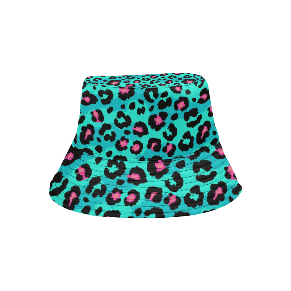 Green leopard skin print pattern Unisex Bucket Hat