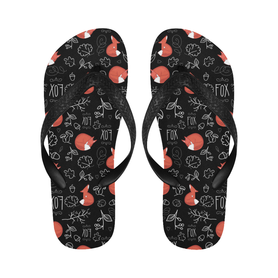 fox sleeping fox pattern Unisex Flip Flops