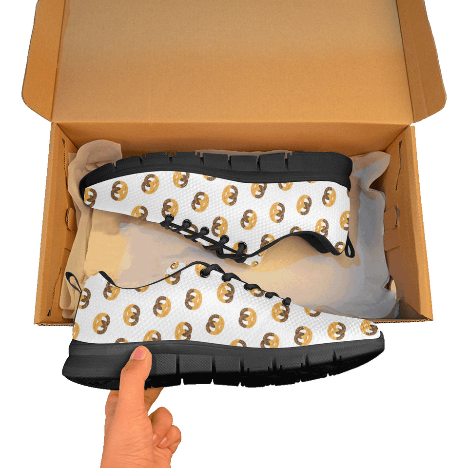 Pretzels Pattern Print Design 02 Women's Sneaker Shoes