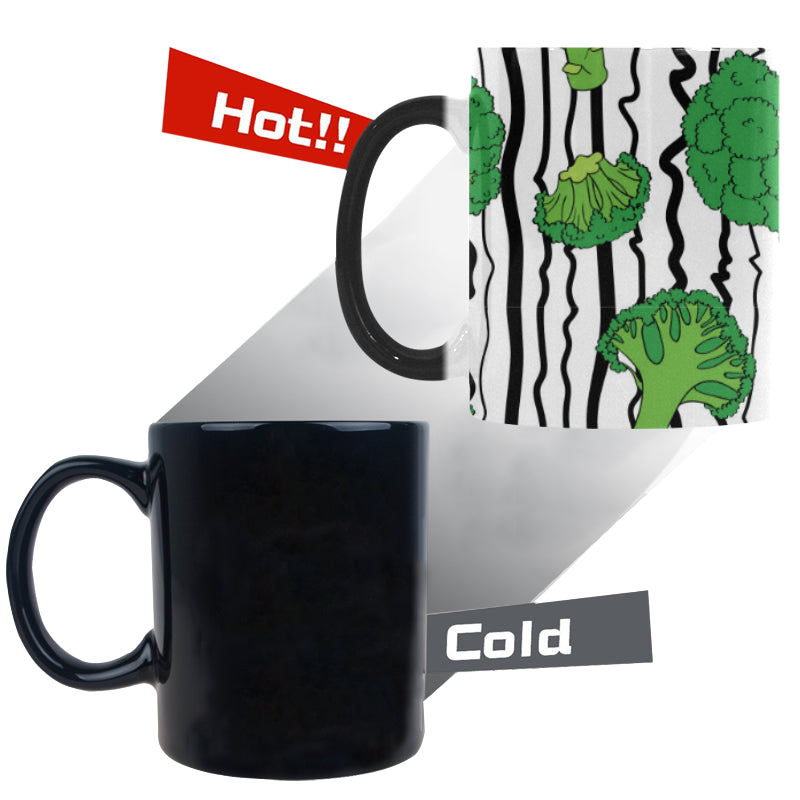 Cool Broccoli pattern Morphing Mug Heat Changing Mug