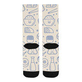 Cute sushi icon pattern Crew Socks
