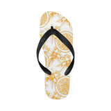 hand drawn orange fruit pattern Unisex Flip Flops