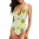 Durian pattern background Women's One-Piece Swimsuit