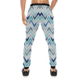 zigzag  chevron blue pattern Unisex Casual Sweatpants