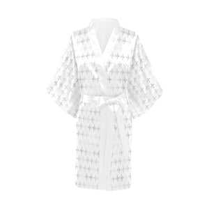 Airplane print pattern Women's Short Kimono Robe
