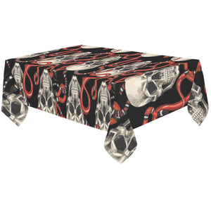 Red snake skull pattern Tablecloth