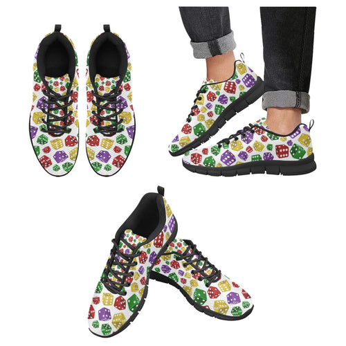 Dice Pattern Print Design 03 Men's Breathable Sneakers ( Model 055)