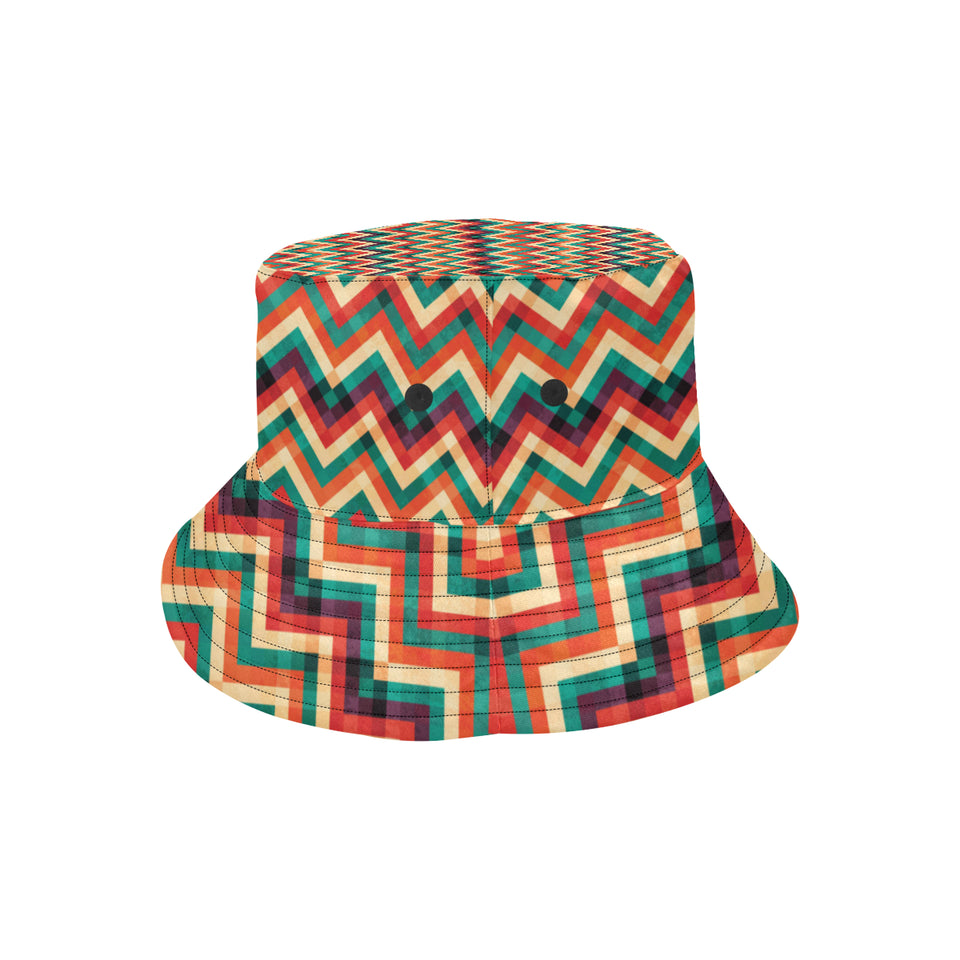 zigzag  chevron colorful pattern Unisex Bucket Hat
