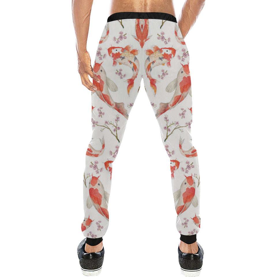 Watercolor fancy carp pattern Unisex Casual Sweatpants