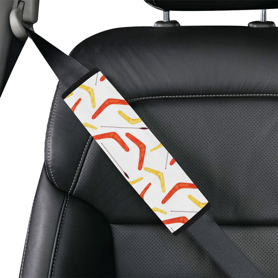 Waterclor boomerang Australian aboriginal ornament Car Seat Belt Cover