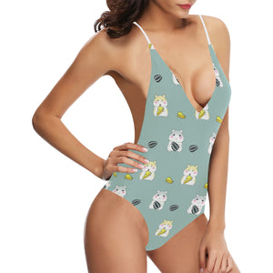 Cute hamster cheese pattern Women's One-Piece Swimsuit