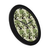 Bonsai pattern Elegant Black Wall Clock