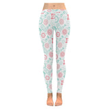 Clock time pattern blackground Women's Legging Fulfilled In US