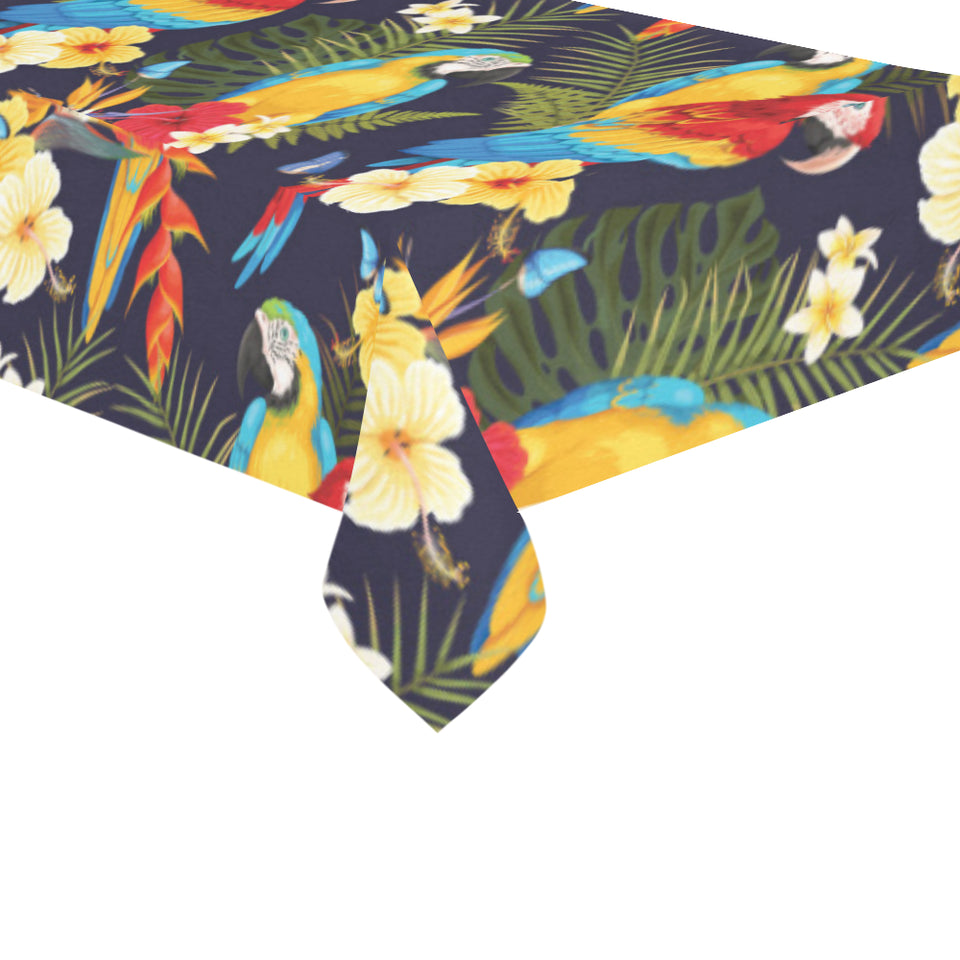 Colorful parrot flower pattern Tablecloth