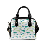watercolor crocodile pattern Shoulder Handbag