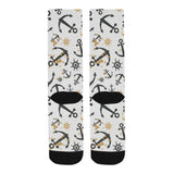Anchors Rudders pattern Crew Socks
