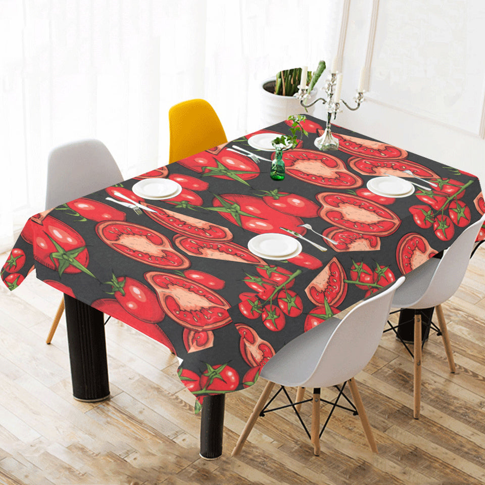 Tomato black background Tablecloth