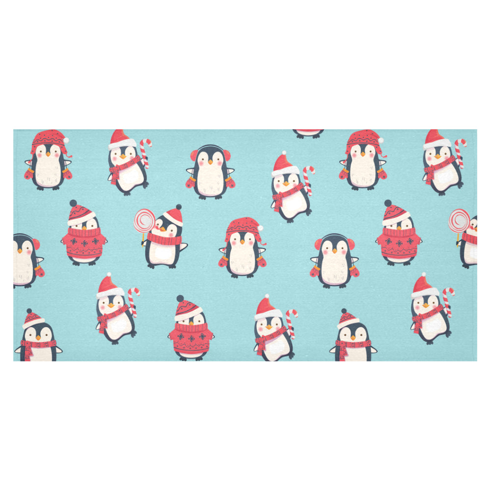 Cute penguin christmas design pattern Tablecloth