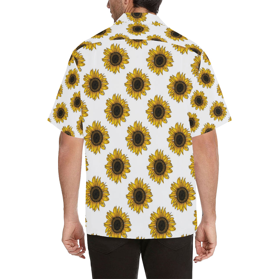 sunflowers design pattern Men's All Over Print Hawaiian Shirt