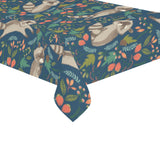 Raccoon tropical leaves pattern Tablecloth