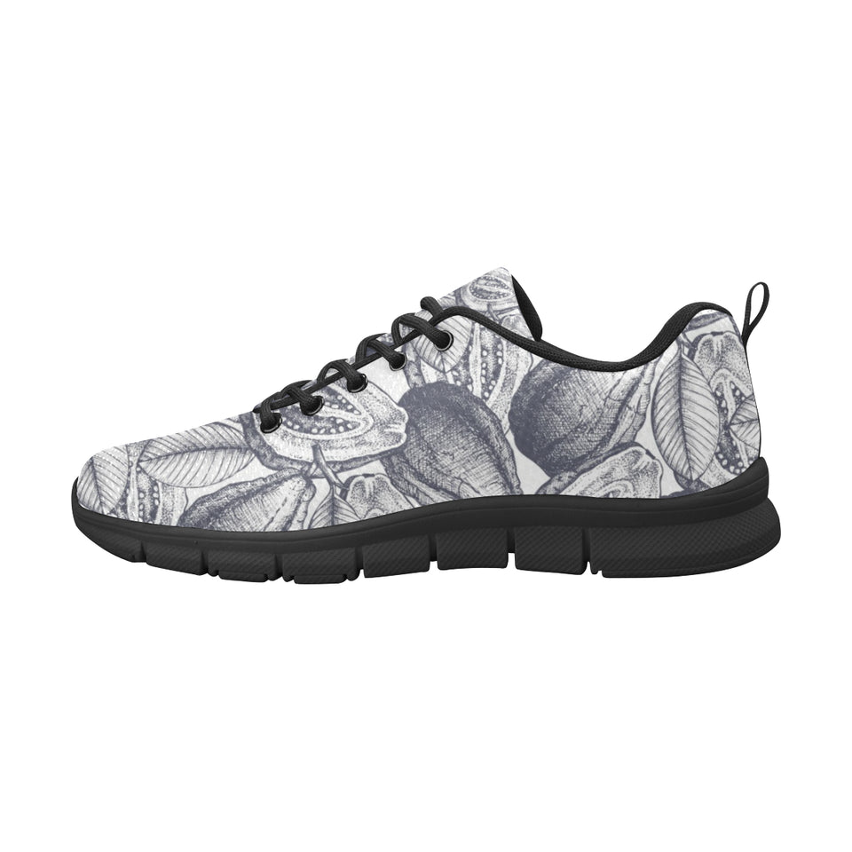Guava tropical hand drawn pattern Women's Sneaker Shoes