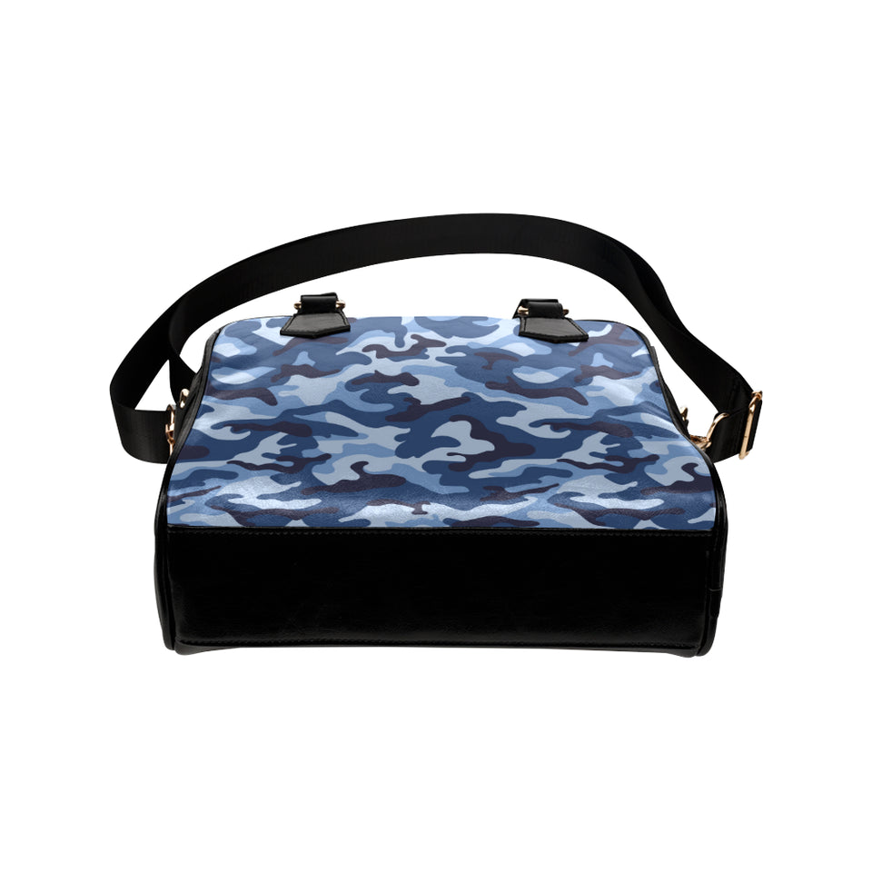 Blue camouflage pattern Shoulder Handbag