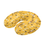Bee flower pattern U-Shaped Travel Neck Pillow