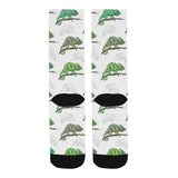 Chameleon lizard pattern Crew Socks