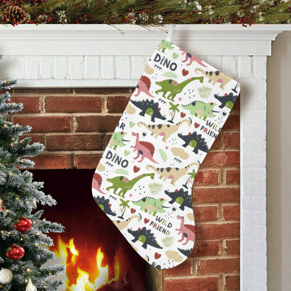 Cute dinosaurs pattern Christmas Stocking