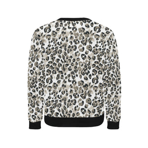 Leopard skin print pattern Men's Crew Neck Sweatshirt