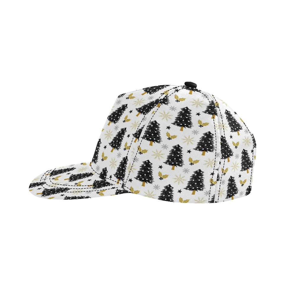 Christmas tree holly snow star pattern All Over Print Snapback Cap