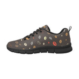 Coffee bean leave pattern Women's Sneaker Shoes