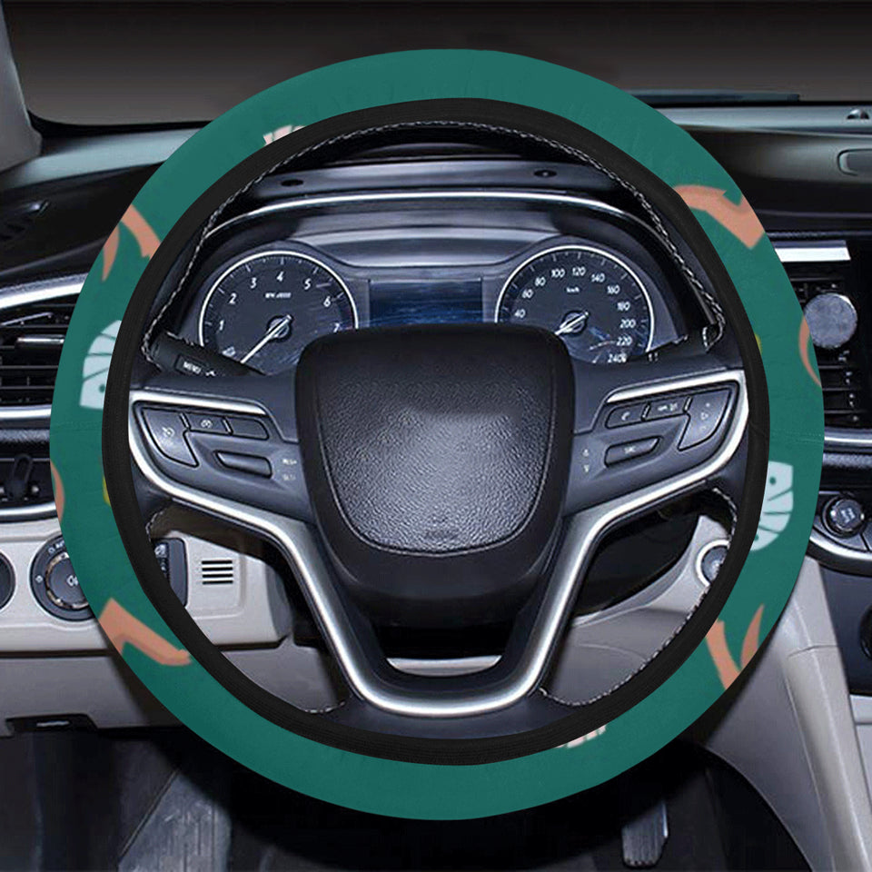 Kangaroo leaves pattern Car Steering Wheel Cover