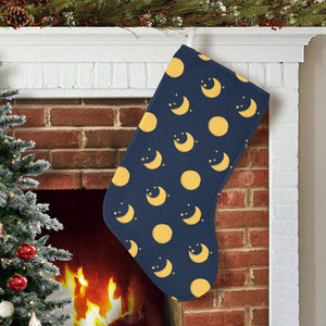 Moon star pattern Christmas Stocking