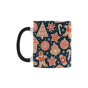 Christmas gingerbread cookie pattern Morphing Mug Heat Changing Mug