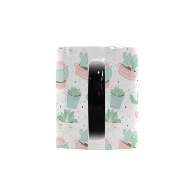 Pastel color cactus pattern Morphing Mug Heat Changing Mug