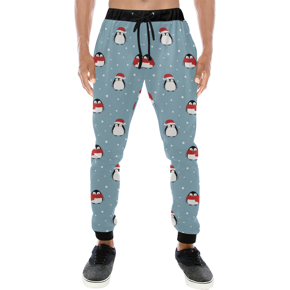 Cute penguin christmas snow pattern Unisex Casual Sweatpants