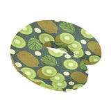 Whole sliced kiwi leave and flower U-Shaped Travel Neck Pillow