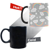 Cute rainbow clound star pattern Morphing Mug Heat Changing Mug