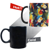 Colorful parrot flower pattern Morphing Mug Heat Changing Mug