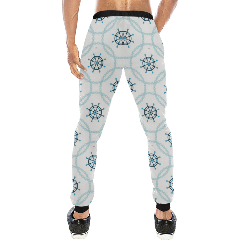 nautical steering wheel chain Unisex Casual Sweatpants