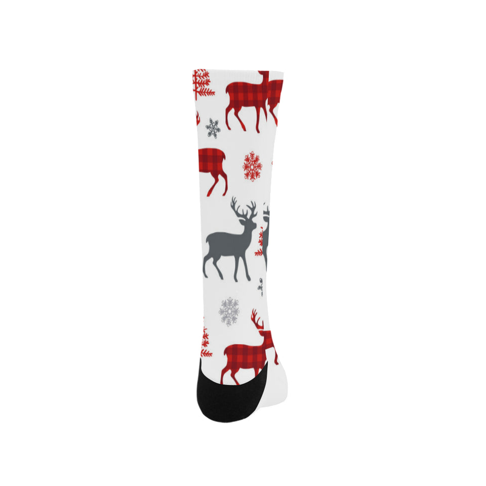 Deer tree snowflakes chrismas pattern Crew Socks