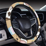 Cow bottle of milk pattern Car Steering Wheel Cover