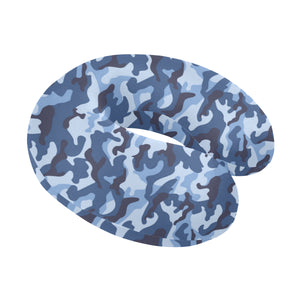 Blue camouflage pattern U-Shaped Travel Neck Pillow