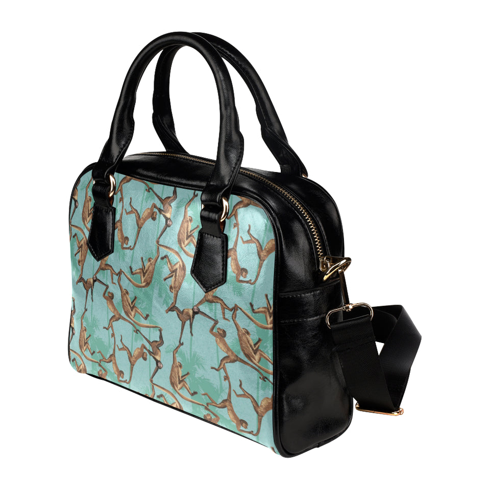 Monkey Palm tree background Shoulder Handbag