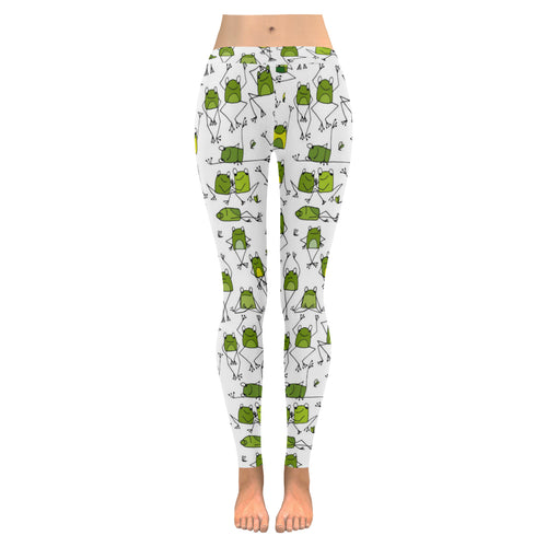 Sketch funny frog pattern Women's Legging Fulfilled In US